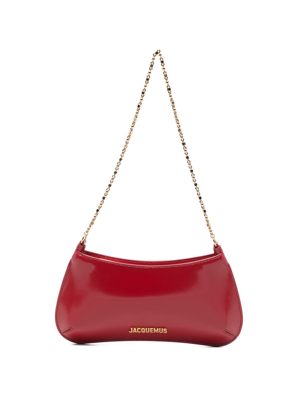 JACQUEMUS Le Petit Bisou Chain Bag Red