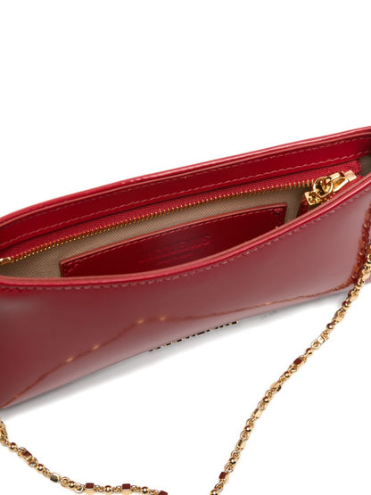 JACQUEMUS Le Petit Bisou Chain Bag Red