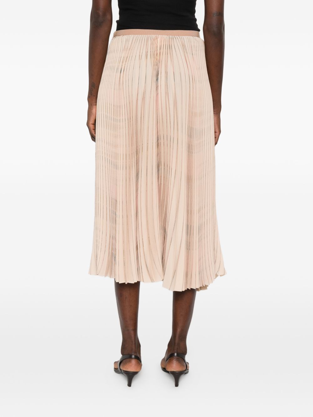 Fabiana Filippi Pleated Long Skirt Beige beige