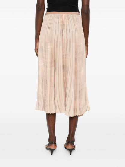 Fabiana Filippi Pleated Long Skirt Beige beige