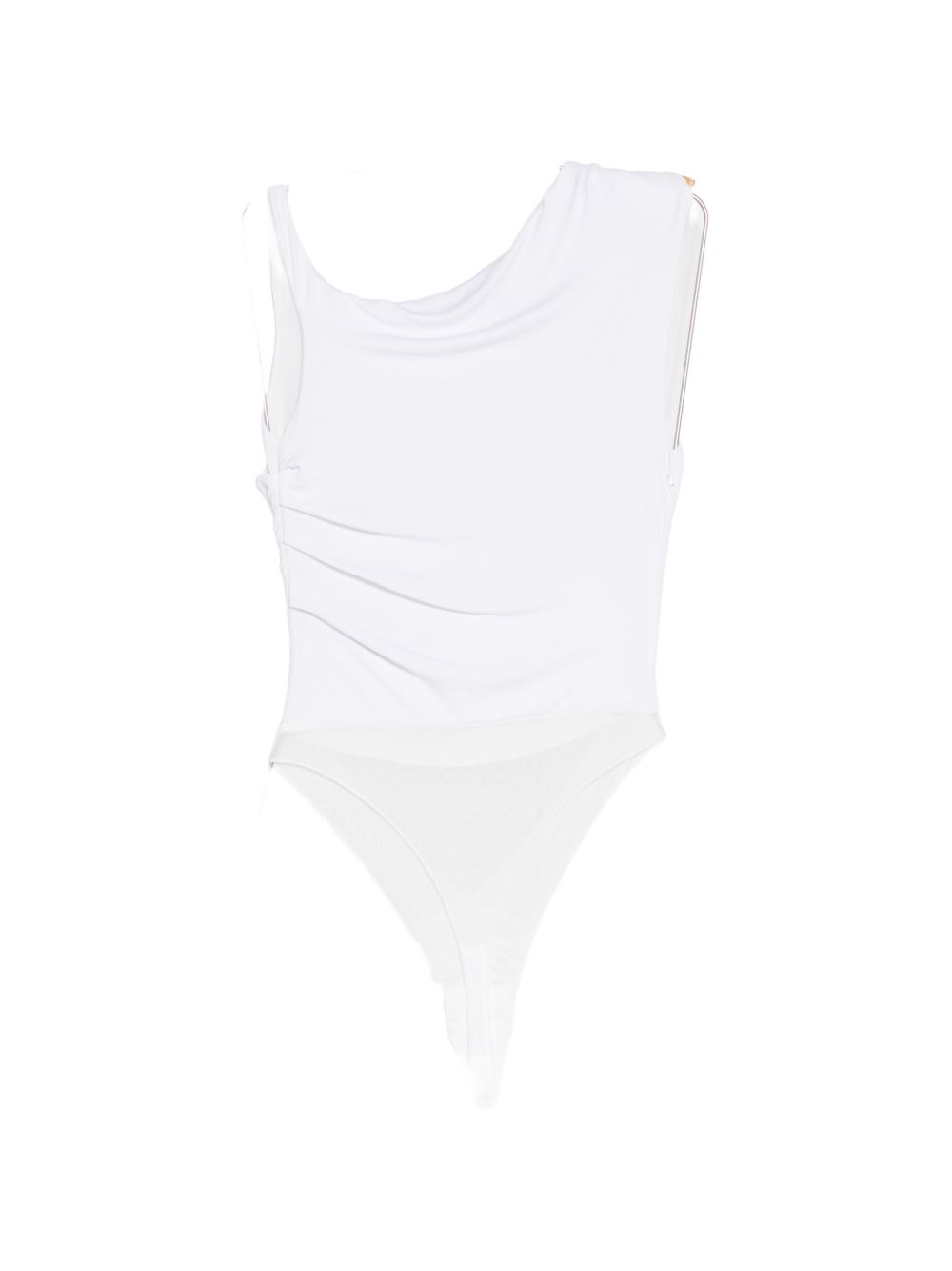 Elisabetta Franchi Sleeveless Viscose Bodysuit Ivory ivory