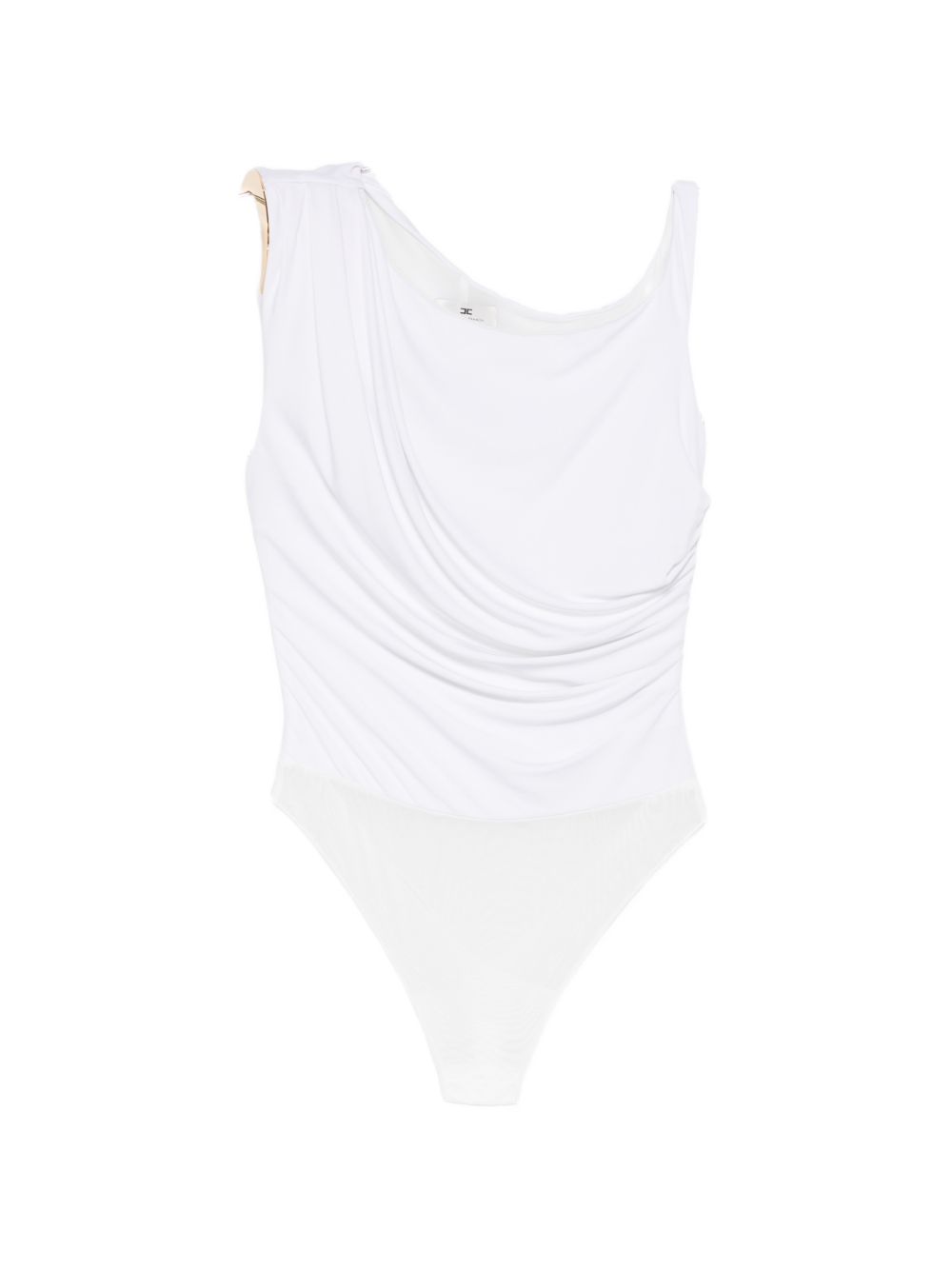 Elisabetta Franchi Sleeveless Viscose Bodysuit Ivory ivory