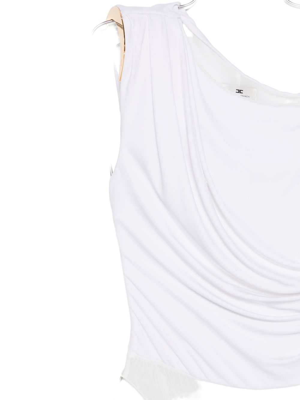 Elisabetta Franchi Sleeveless Viscose Bodysuit Ivory ivory