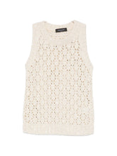 Fabiana Filippi Open-Knit Sleeveless Top White