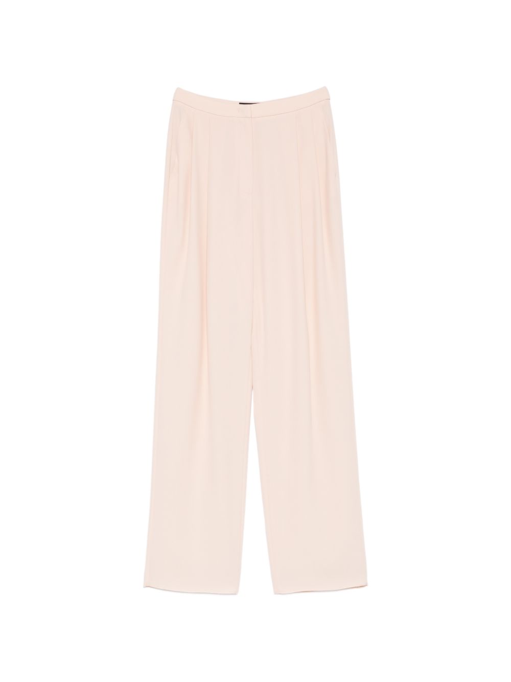 emporio armani wide leg pleated trousers powder powder