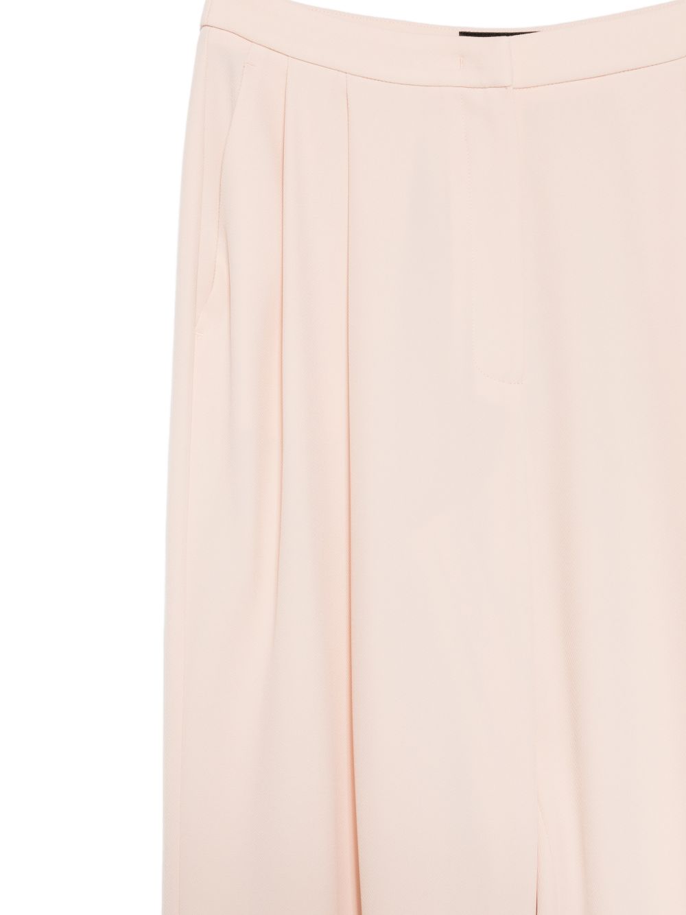 emporio armani wide leg pleated trousers powder powder