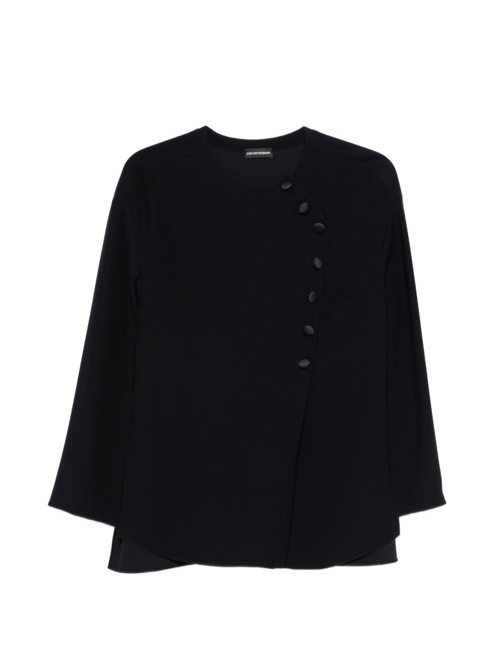 Emporio Armani Long Sleeve Round Neck Shirt Blue