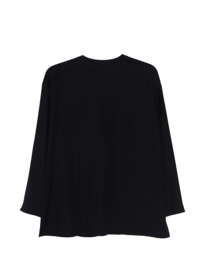 Emporio Armani Long Sleeve Round Neck Shirt Blue