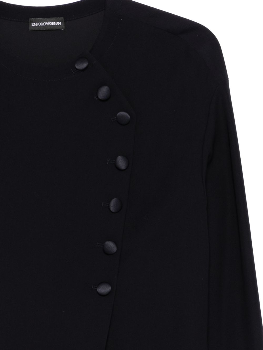 Emporio Armani Long Sleeve Round Neck Shirt Blue