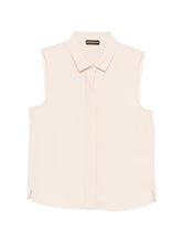 Emporio Armani Sleeveless Button Blouse Powder powder