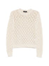 Fabiana Filippi Crewneck Open Knit Sweater White