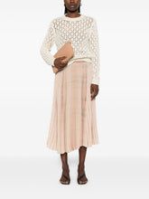 Fabiana Filippi Crewneck Open Knit Sweater White