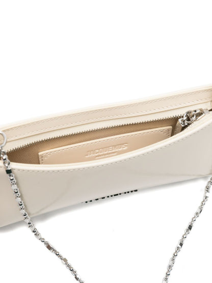 JACQUEMUS Le Petit Bisou Chaine Bag Ivory