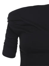 jacquemus one-shoulder ruched mini dress black