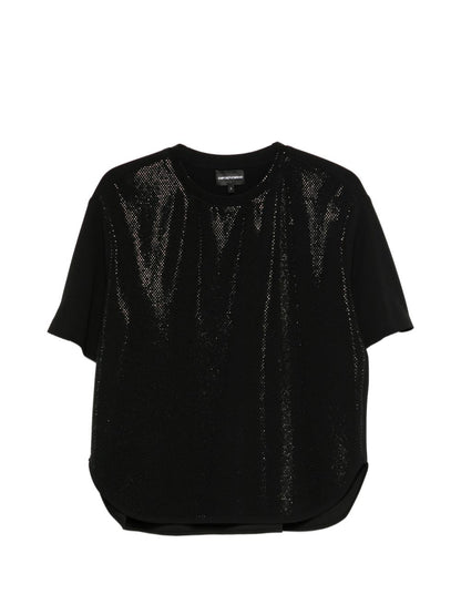 Emporio Armani Crewneck Short Sleeve Sweater Black