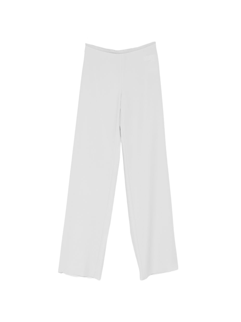 Emporio Armani Wide Leg Cady Trousers Light Grey