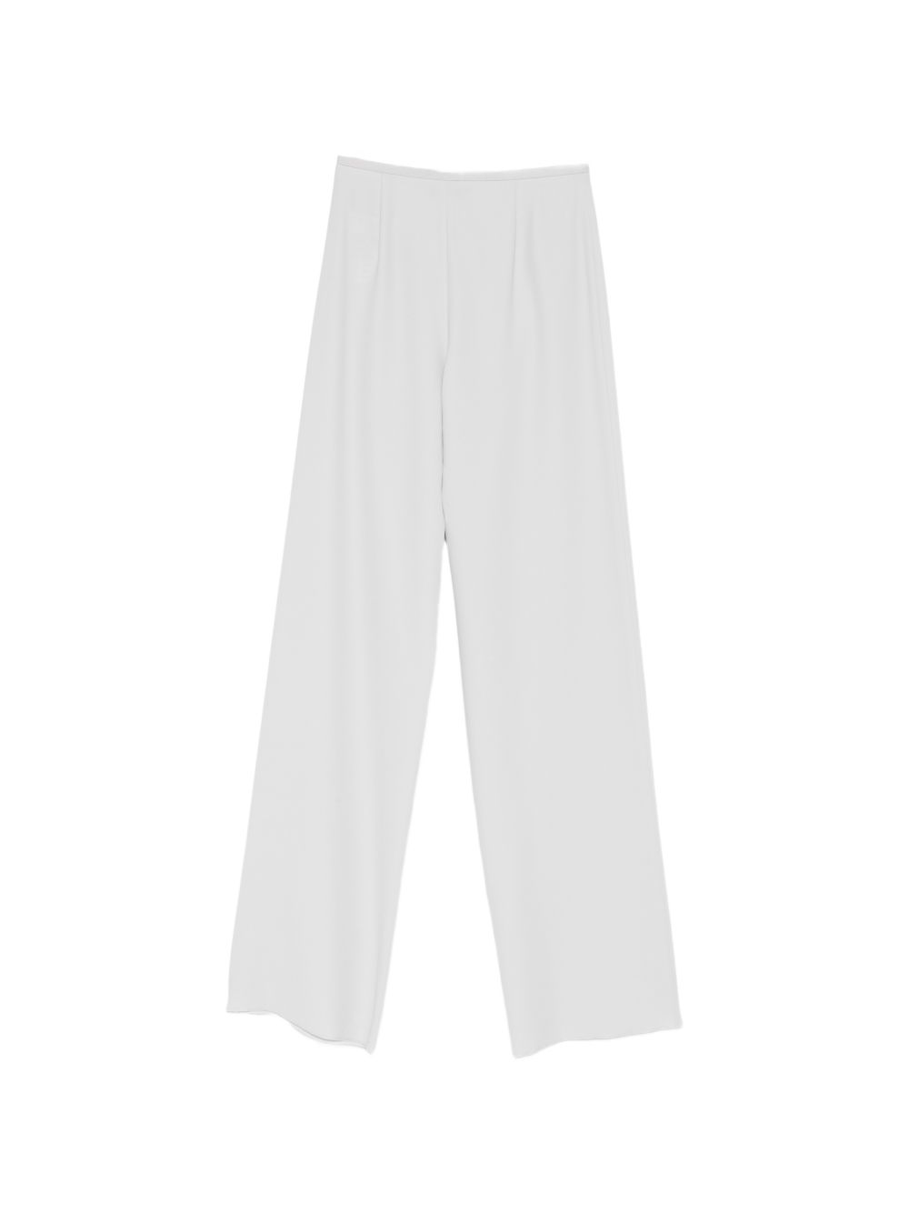 Emporio Armani Wide Leg Cady Trousers Light Grey