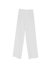 Emporio Armani Wide Leg Cady Trousers Light Grey