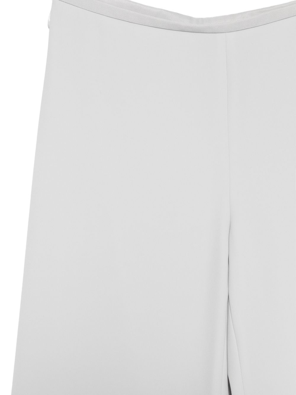 Emporio Armani Wide Leg Cady Trousers Light Grey