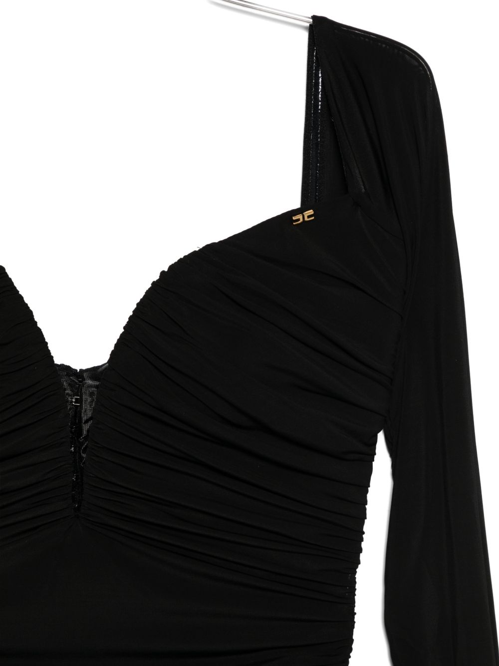 Elisabetta Franchi Off-Shoulder Stretch Bodysuit Black