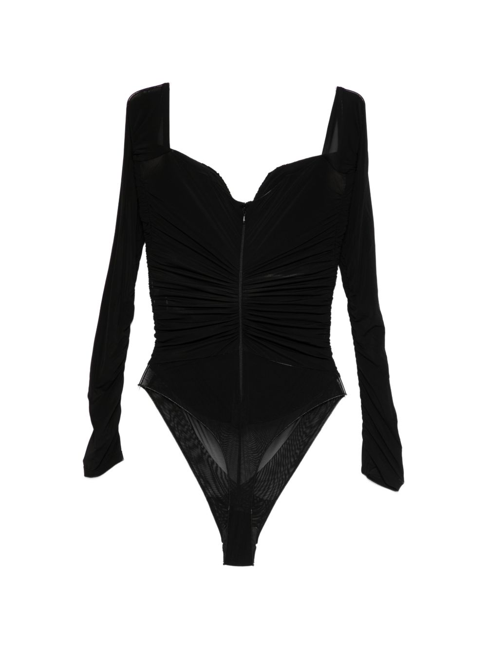 Elisabetta Franchi Off-Shoulder Stretch Bodysuit Black