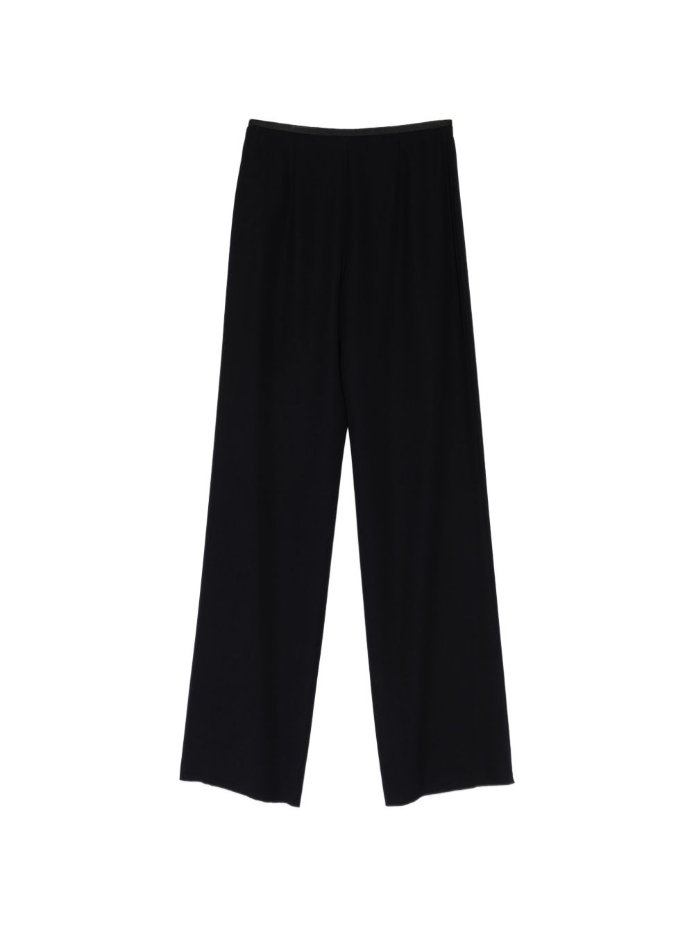 Emporio Armani Tech Cady Straight-Leg Trousers Blue