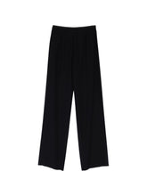 Emporio Armani Tech Cady Straight-Leg Trousers Blue