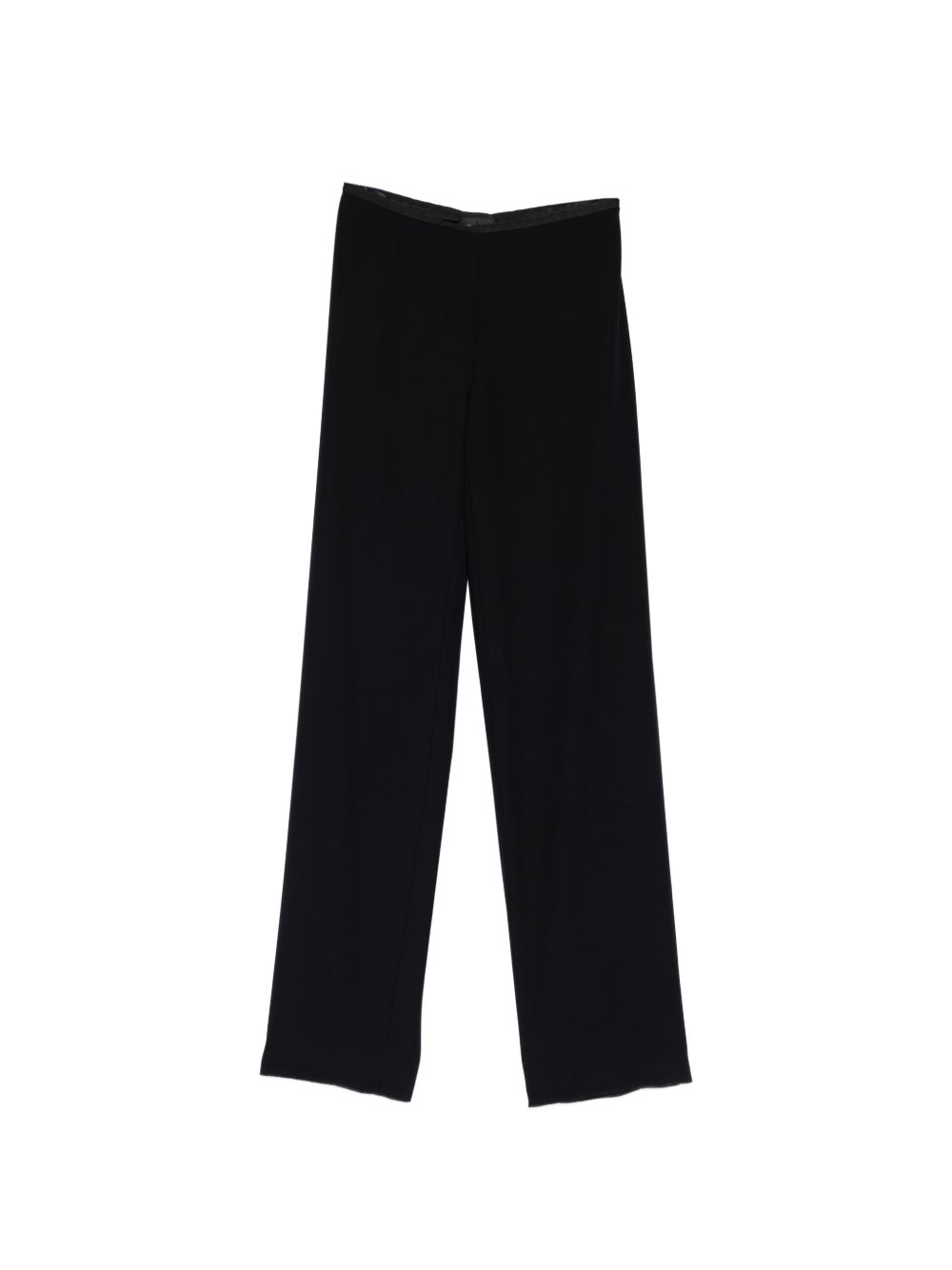 Emporio Armani Tech Cady Straight-Leg Trousers Blue