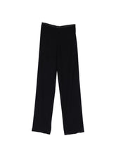 Emporio Armani Tech Cady Straight-Leg Trousers Blue