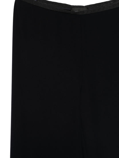 Emporio Armani Tech Cady Straight-Leg Trousers Blue