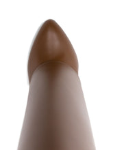 Givenchy Pointed Toe Leather Wedge Boots Brown Leather Brown