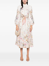 Zimmermann Rebellion Printed Midi Dress Beige