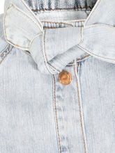 Zimmermann Bow-Tie Cotton Denim Shirt Clear Blue