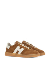 Hogan Cool Leather Panelled Sneakers Leather Brown