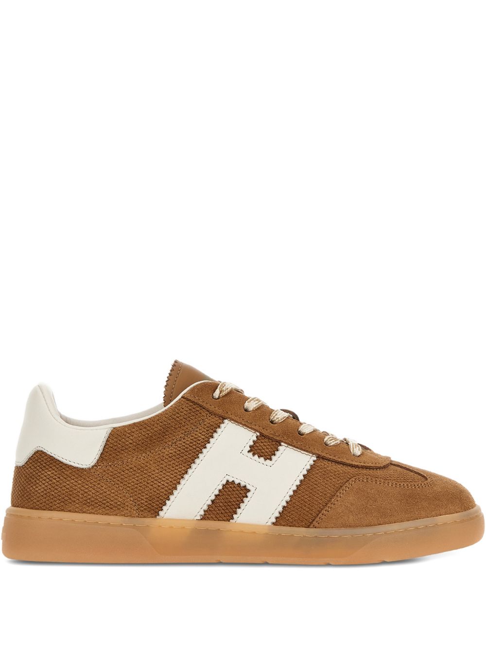 Hogan Cool Leather Panelled Sneakers Leather Brown