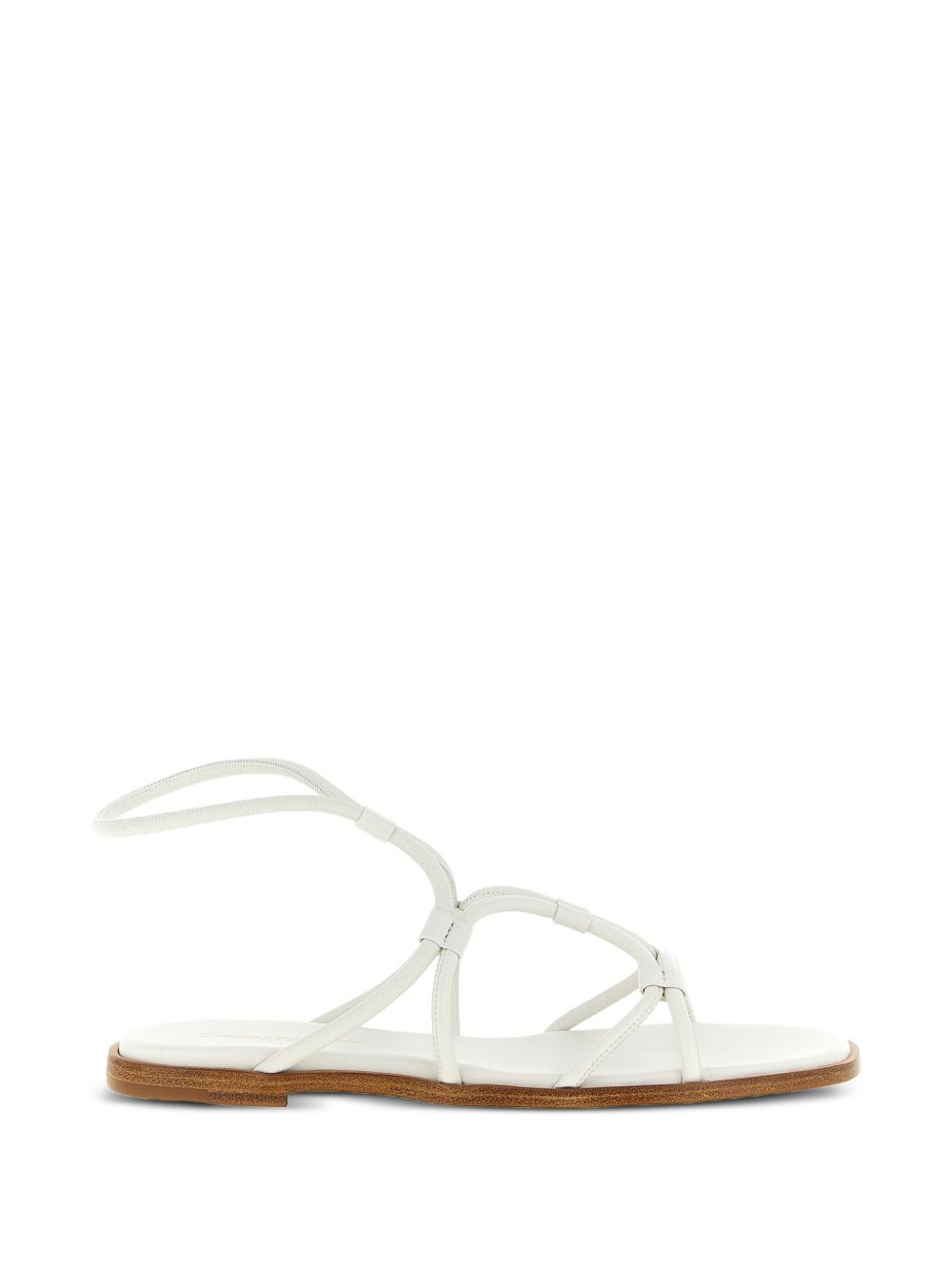 Gianvito Rossi Leather Flat Sandals White white