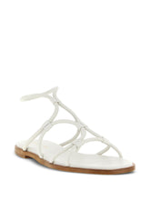 Gianvito Rossi Leather Flat Sandals White white