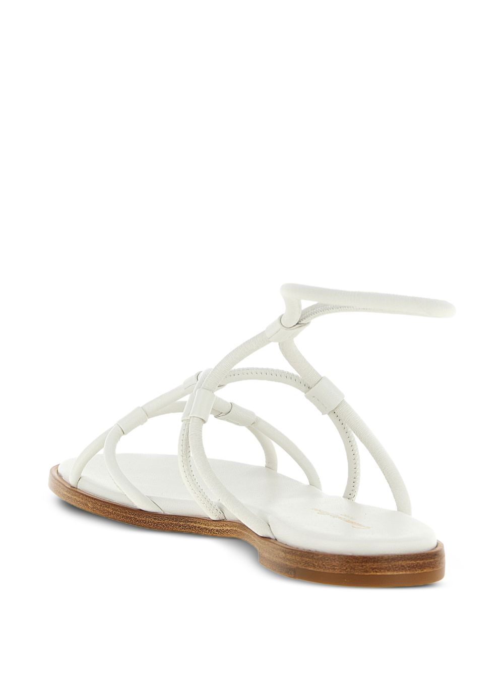 Gianvito Rossi Leather Flat Sandals White white
