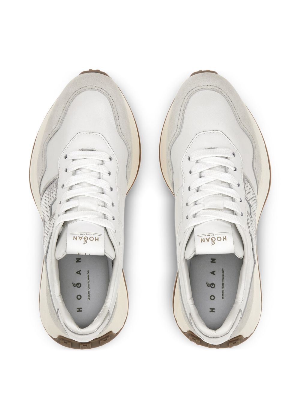 Hogan H641 Leather Low-Top Sneakers Silver