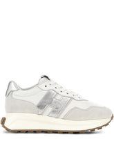 Hogan H641 Leather Low-Top Sneakers Silver