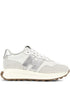 Hogan H641 Leather Low-Top Sneakers Silver