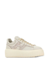 Hogan H-Stripes Nappa Leather Sneakers Beige