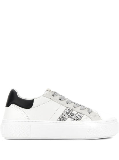 Hogan H705 Platform Leather Sneakers White white