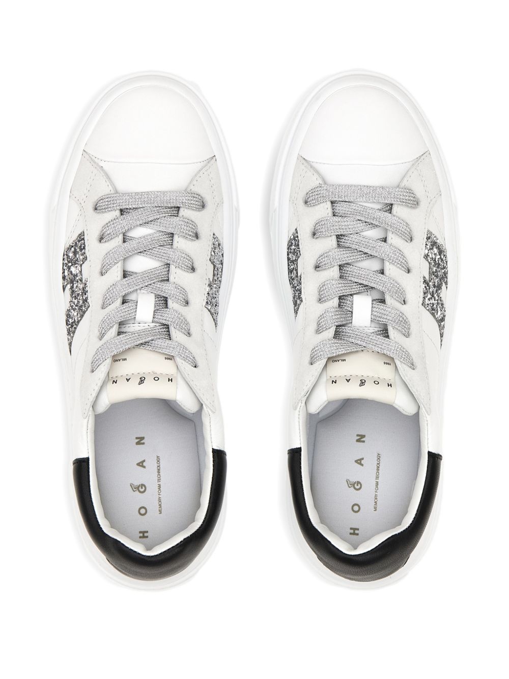 Hogan H705 Platform Leather Sneakers White white