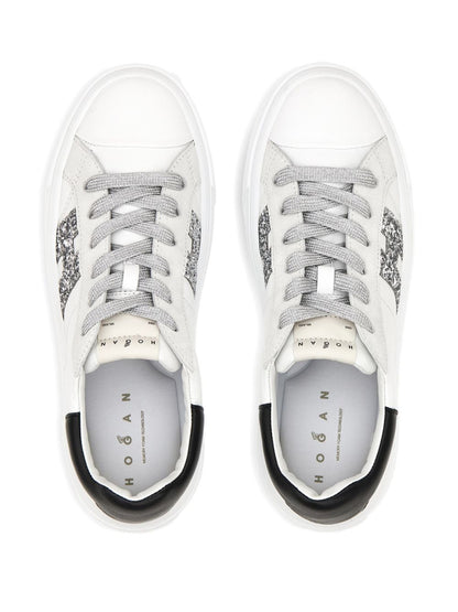 Hogan H705 Platform Leather Sneakers White white
