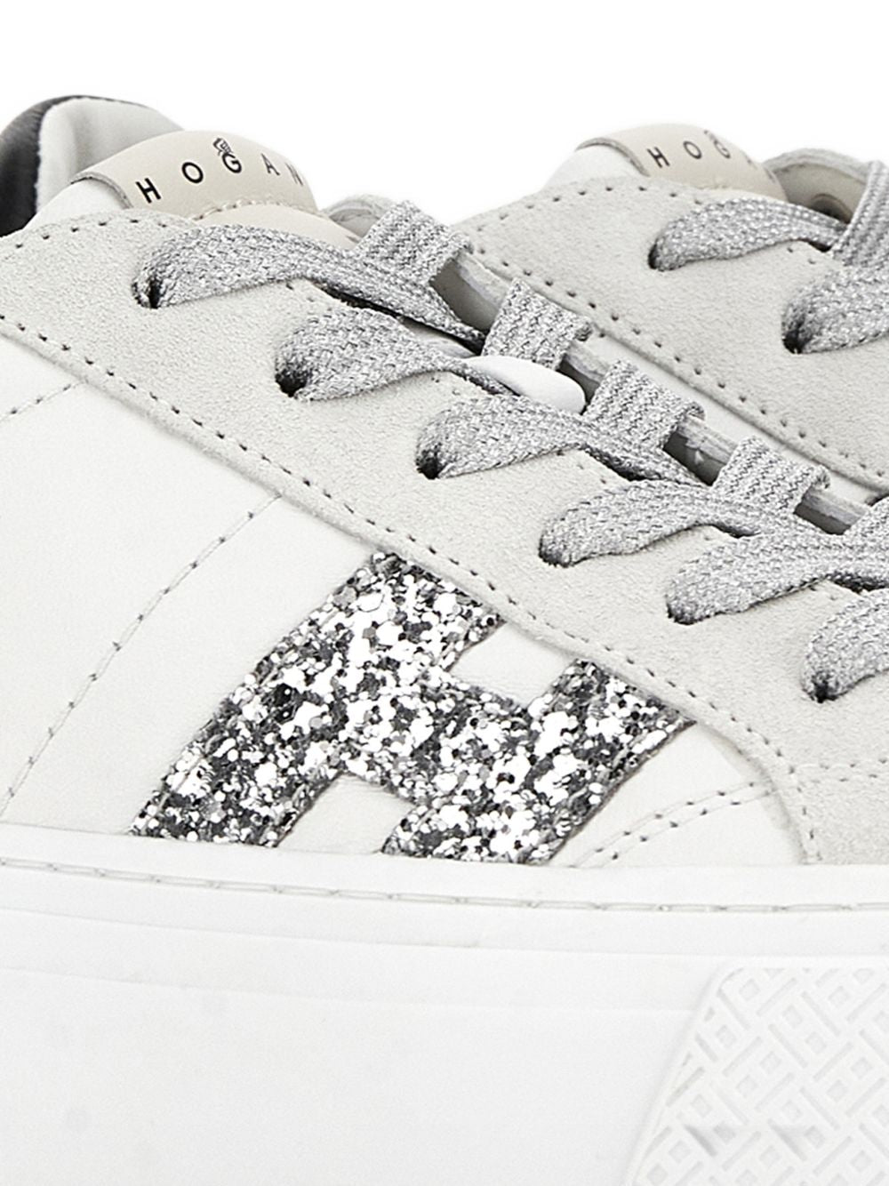 Hogan H705 Platform Leather Sneakers White white