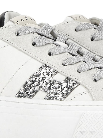 Hogan H705 Platform Leather Sneakers White white