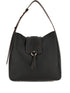 Hogan Grained Leather Hobo Bag Black