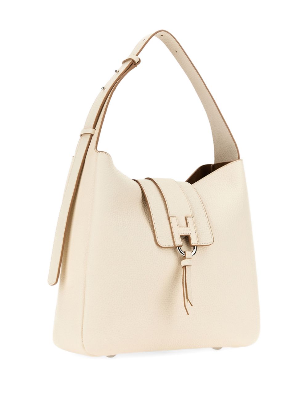 Hogan Calfskin Hobo Bag White White