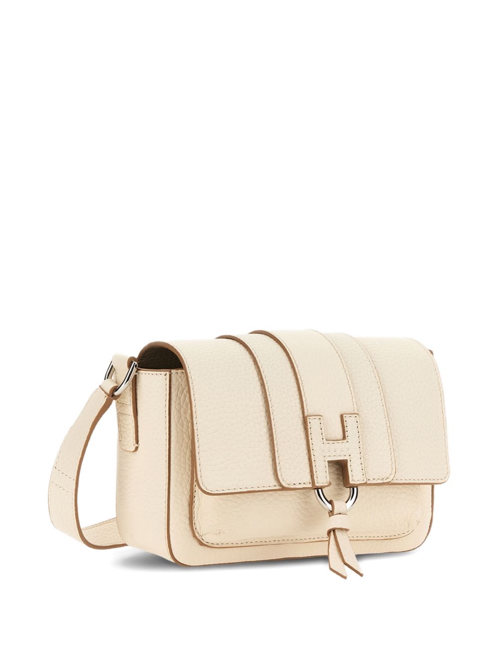 Hogan Shoulder Leather Crossbody Bag White